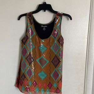 Wrangler sequin sleeveless top.